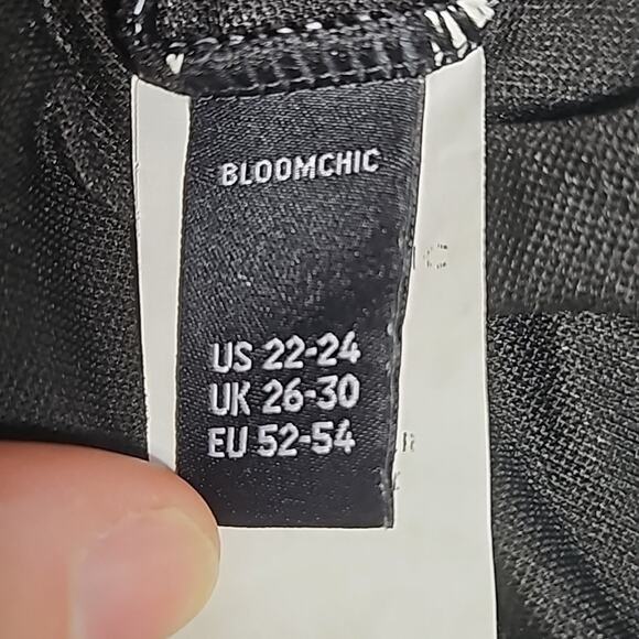 BloomChic High Waisted Black White Bikini Swimsuit Bottom Womens Plus Size 22-24 - Picture 5 of 6